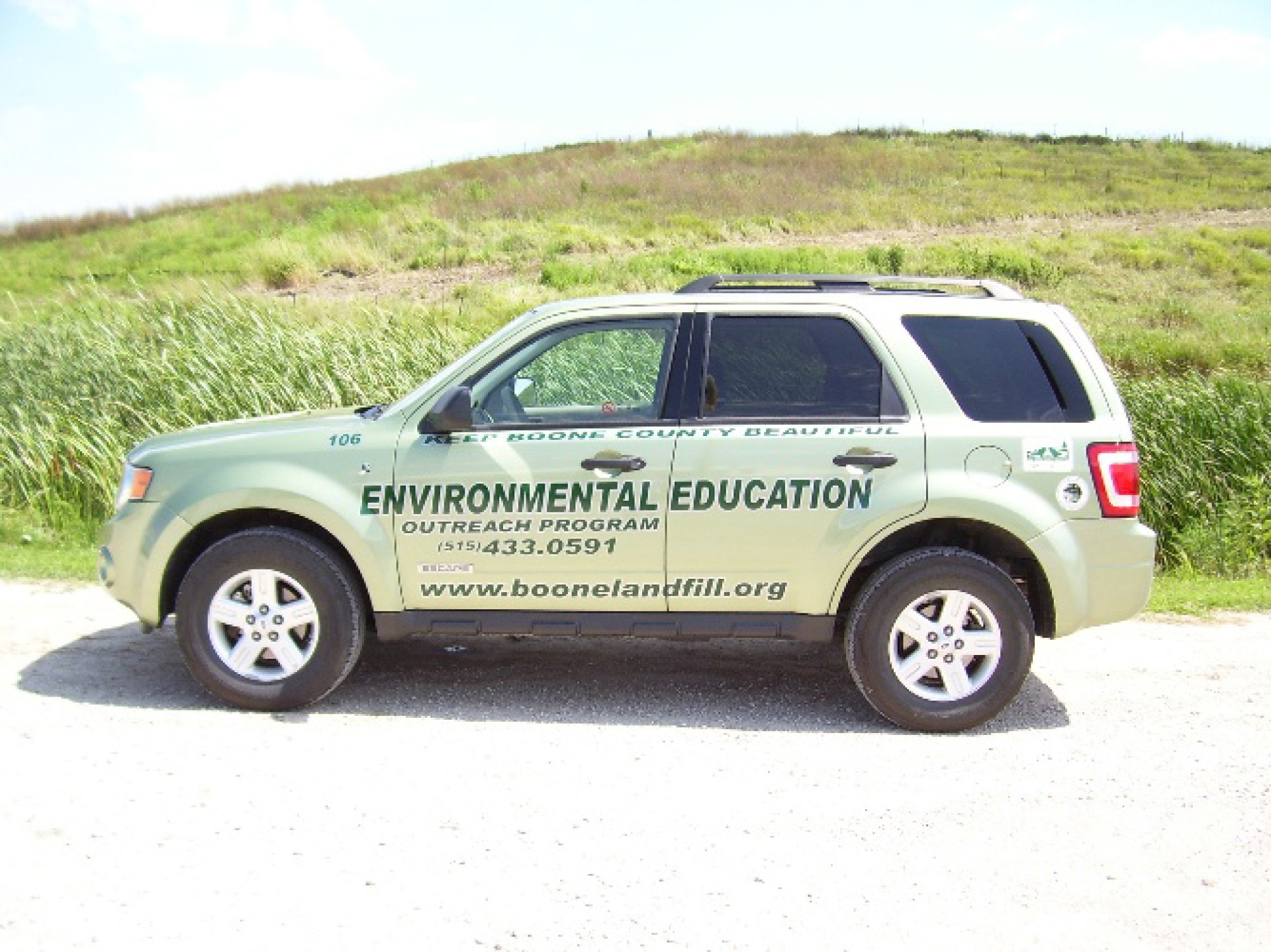 Boone County Landfill Environmental Education Outreach Program vehicle.